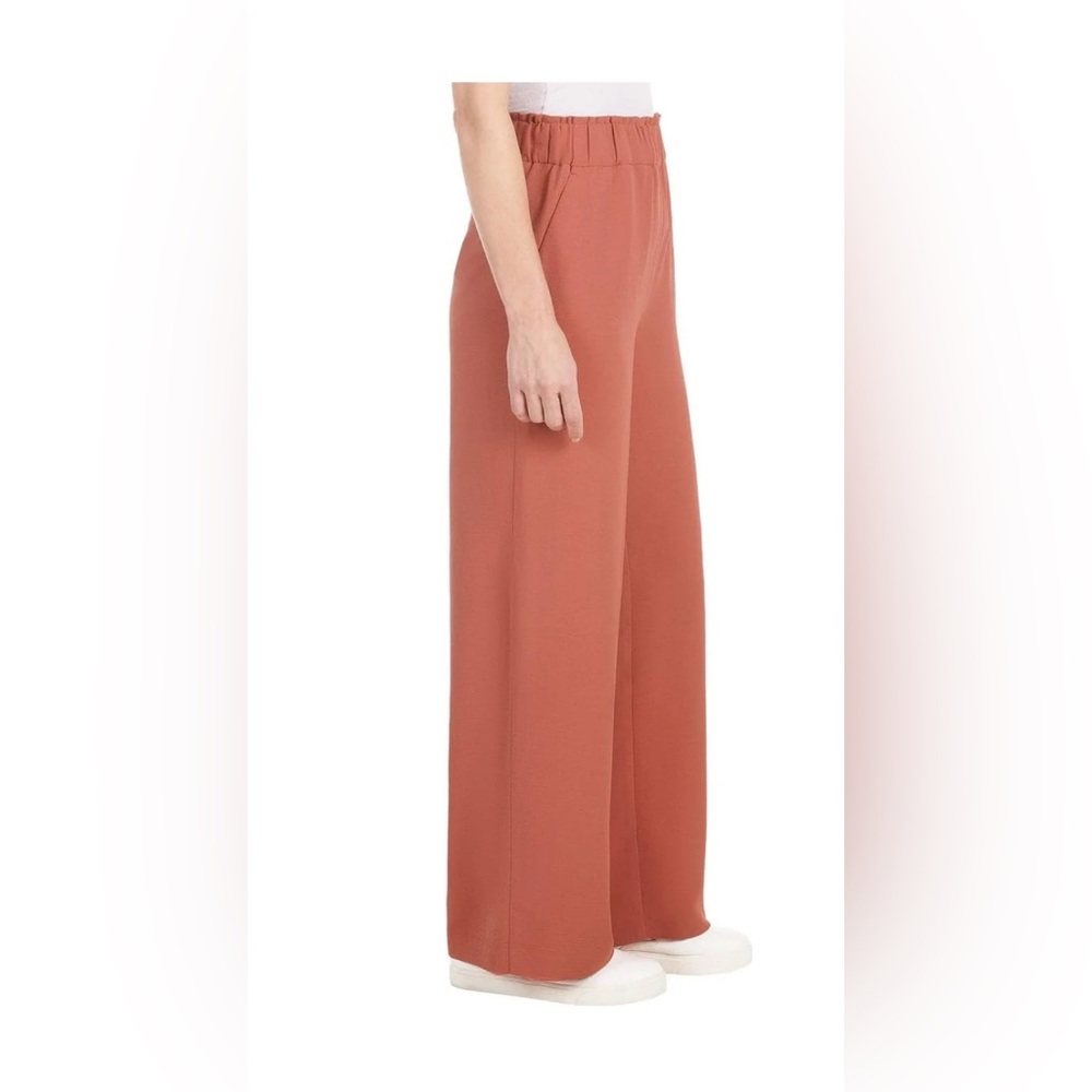 Hilary Radley Women's Wide Leg Crinkle Pants With Elasticwaistband - Picture 3 of 4